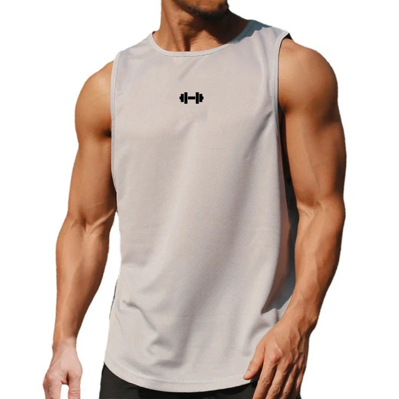 Summer Men’s Gym Tank Top – Quick-Dry, Loose, Sleeveless Shirt