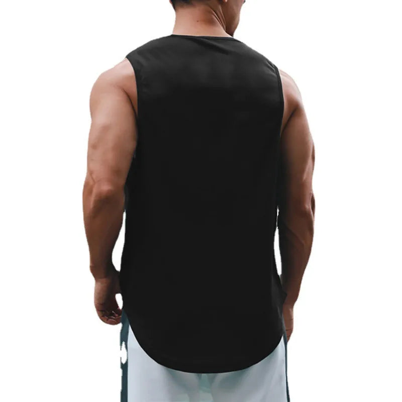 Summer Men’s Gym Tank Top – Quick-Dry, Loose, Sleeveless Shirt