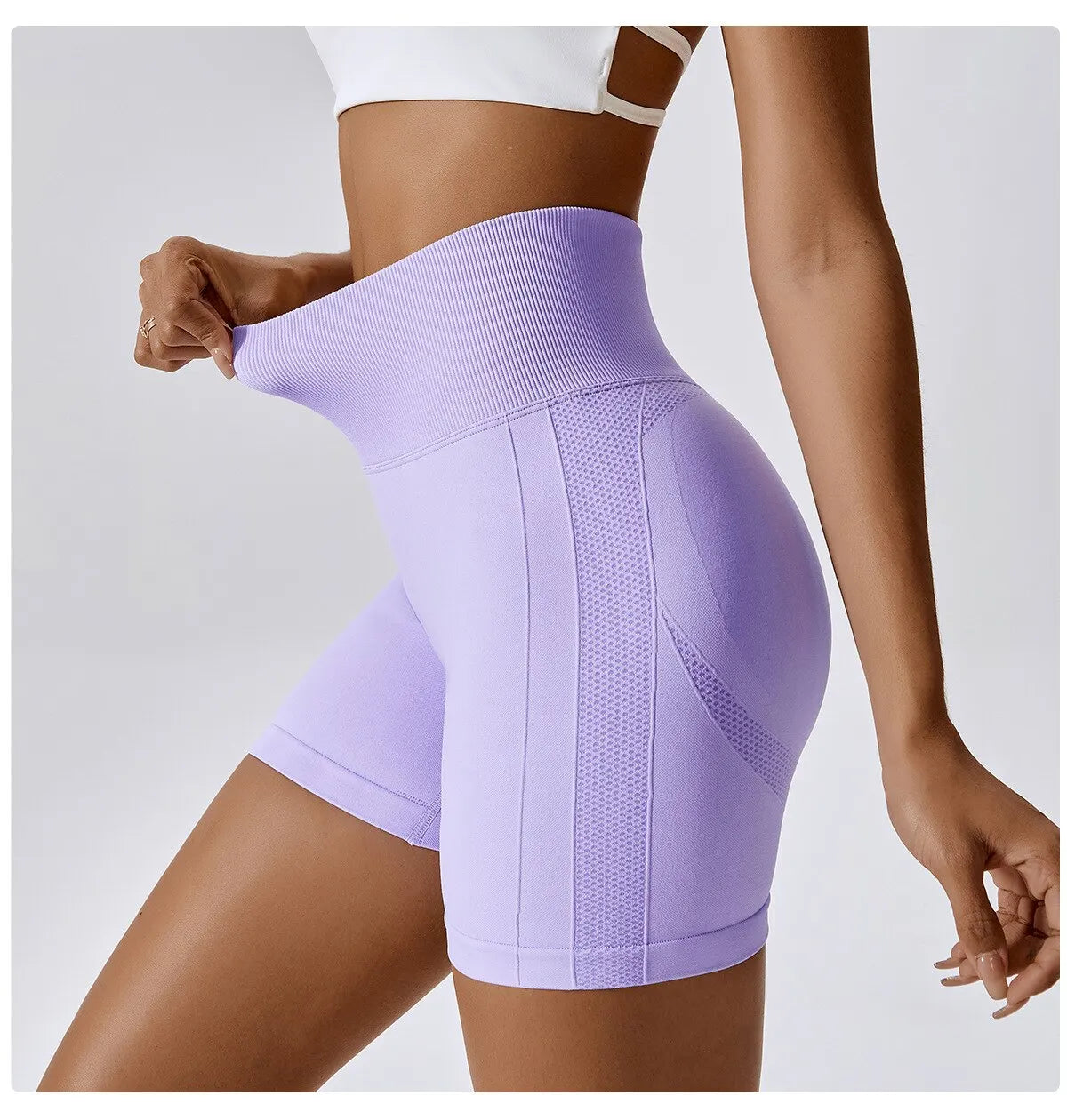 Women’s Seamless High Waist Shorts – Yoga, Cycling, Fitness, Jogging