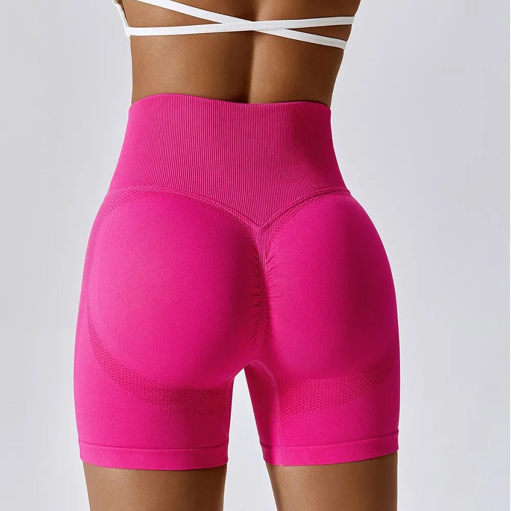 Women’s Seamless High Waist Shorts – Yoga, Cycling, Fitness, Jogging