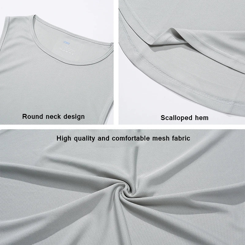 Summer Men’s Gym Tank Top – Quick-Dry, Loose, Sleeveless Shirt
