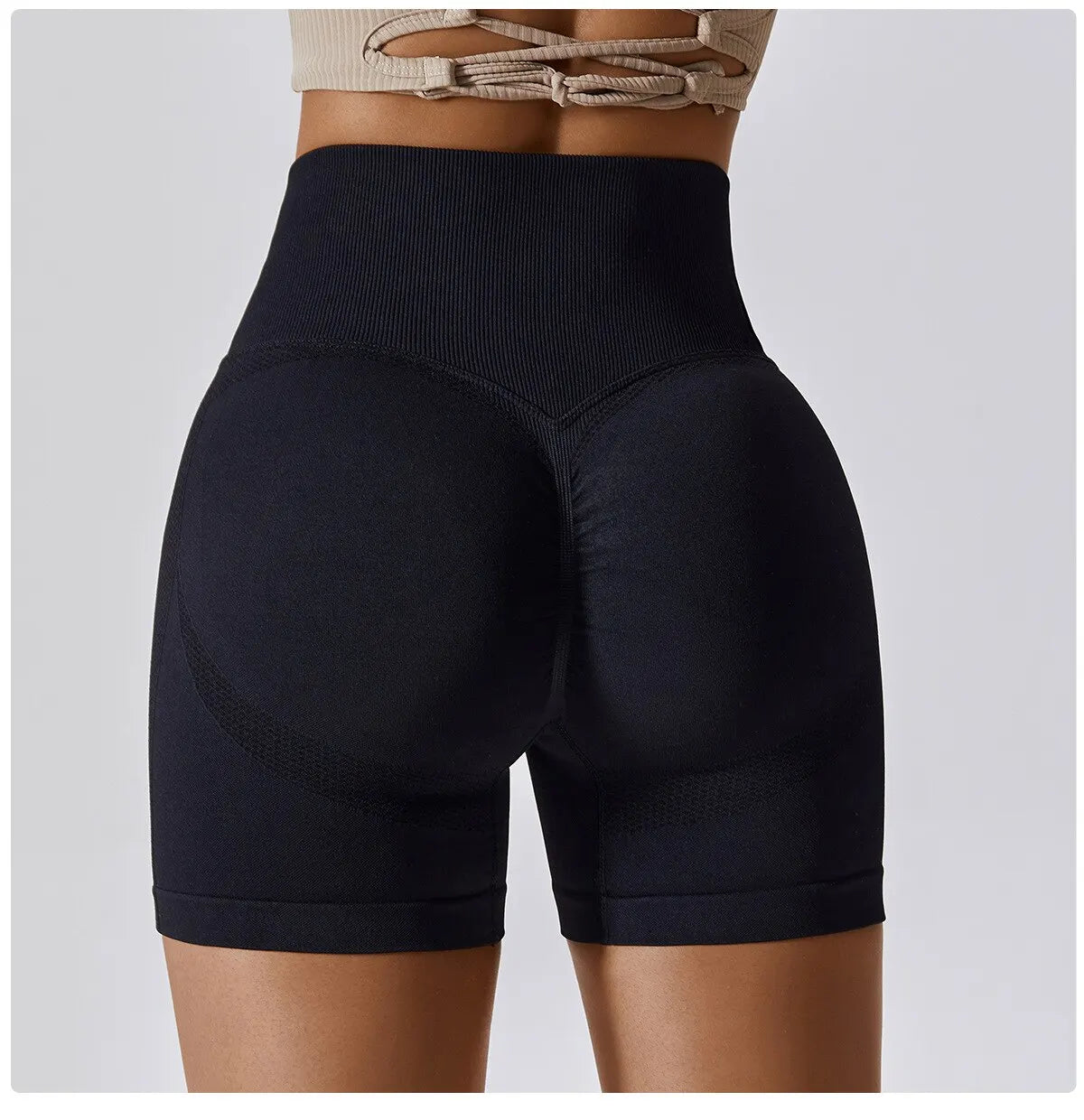 Women’s Seamless High Waist Shorts – Yoga, Cycling, Fitness, Jogging