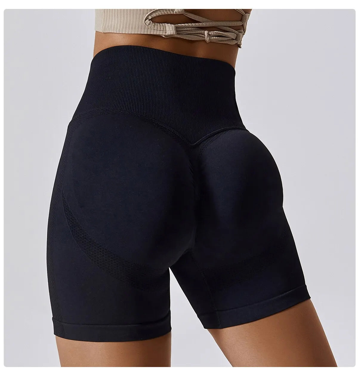 Women’s Seamless High Waist Shorts – Yoga, Cycling, Fitness, Jogging