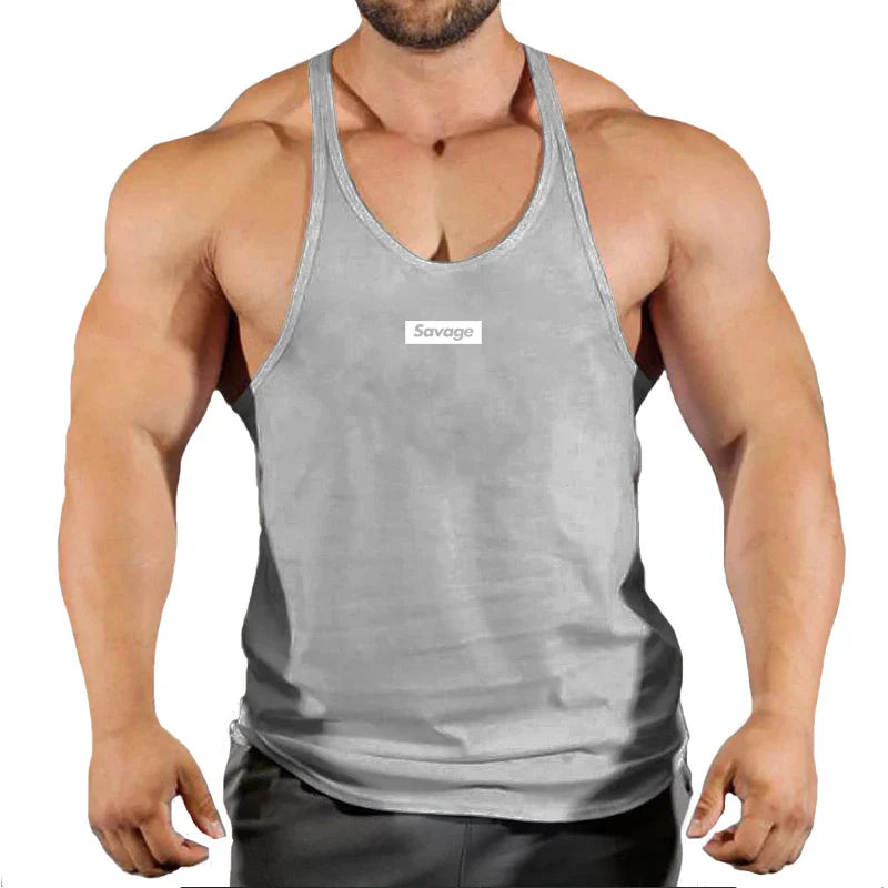 Men’s Cotton Gym Tank Top – Fitness, Bodybuilding, Sleeveless Shirt