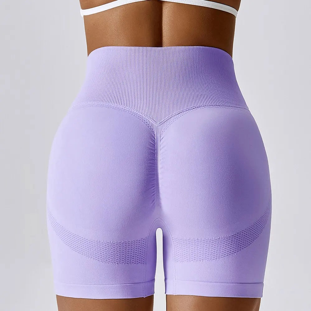 Women’s Seamless High Waist Shorts – Yoga, Cycling, Fitness, Jogging