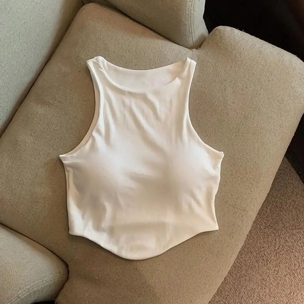 Women’s Summer Tank Tops – Padded Bra, Off Shoulder, Elastic