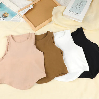 Women’s Summer Tank Tops – Padded Bra, Off Shoulder, Elastic