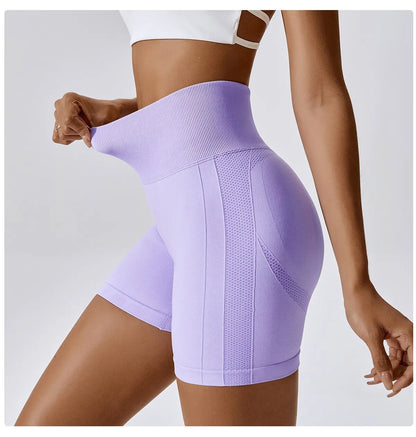 Women’s Seamless High Waist Shorts – Yoga, Cycling, Fitness, Jogging