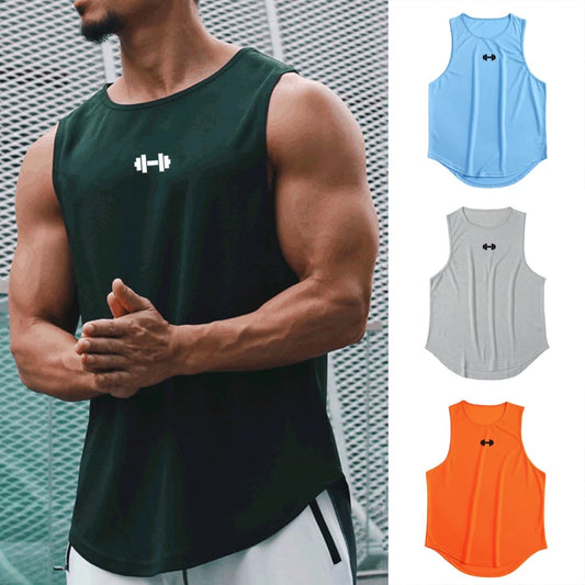 Summer Men’s Gym Tank Top – Quick-Dry, Loose, Sleeveless Shirt