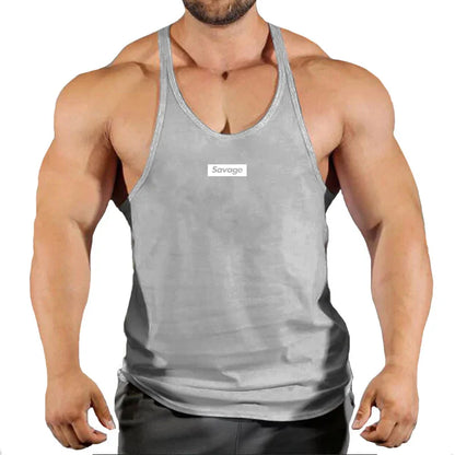 Men’s Cotton Gym Tank Top – Fitness, Bodybuilding, Sleeveless Shirt