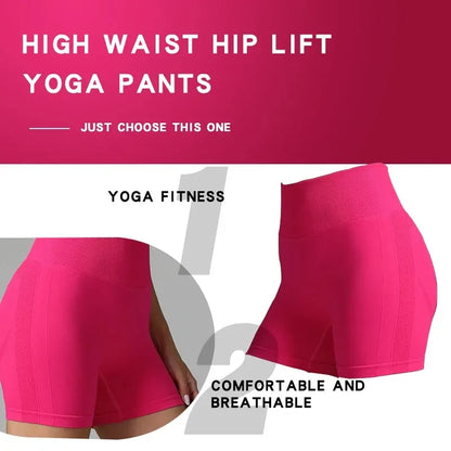 Women’s Seamless High Waist Shorts – Yoga, Cycling, Fitness, Jogging