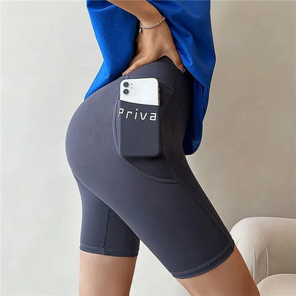 Women’s High Waist Yoga Shorts – Fitness, Casual, Tight Workout Pants